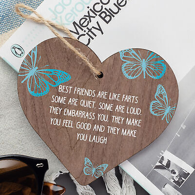 Funny Friendship Gifts For Women Handmade Wooden Heart Sign Gift For Best Friend