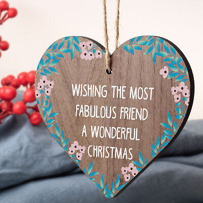 Christmas Gifts For Best Friend Christmas Card Friendship Friend Heart Plaques