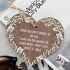 Thank You Friendship Sign Best Friend Plaque Gift Shabby Chic Wood Hanging Heart