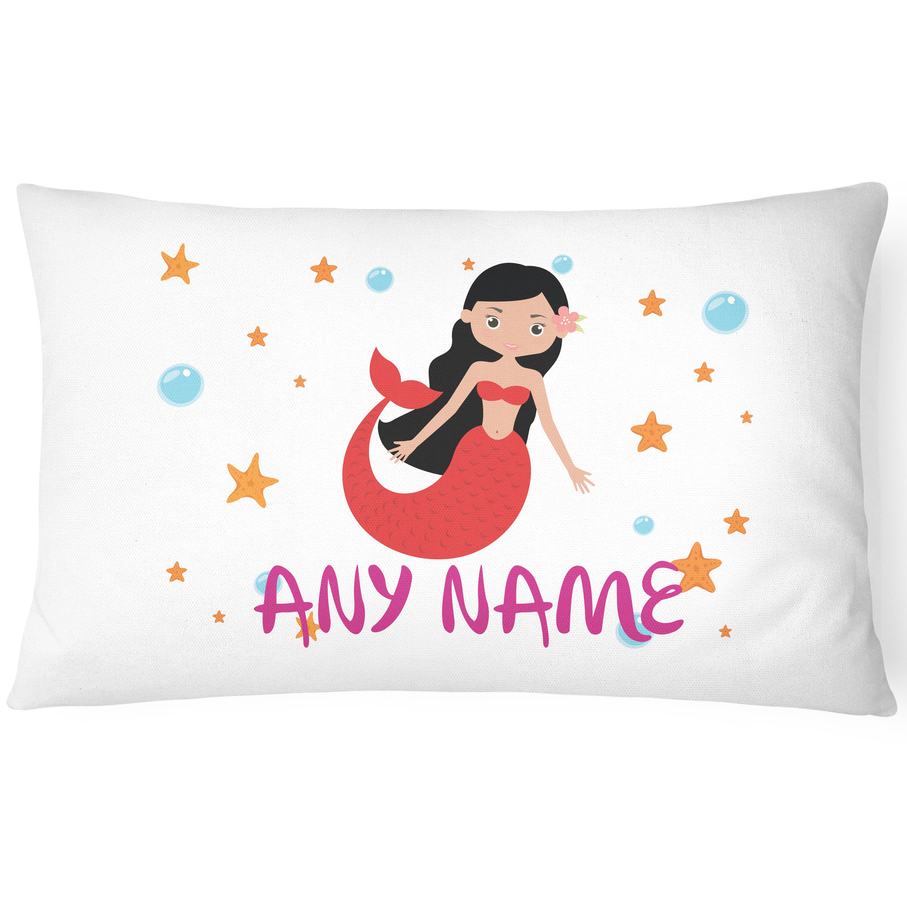 Personalised Mermaid Pillowcase - Red