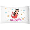 Load image into Gallery viewer, Personalised Mermaid Pillowcase - Red