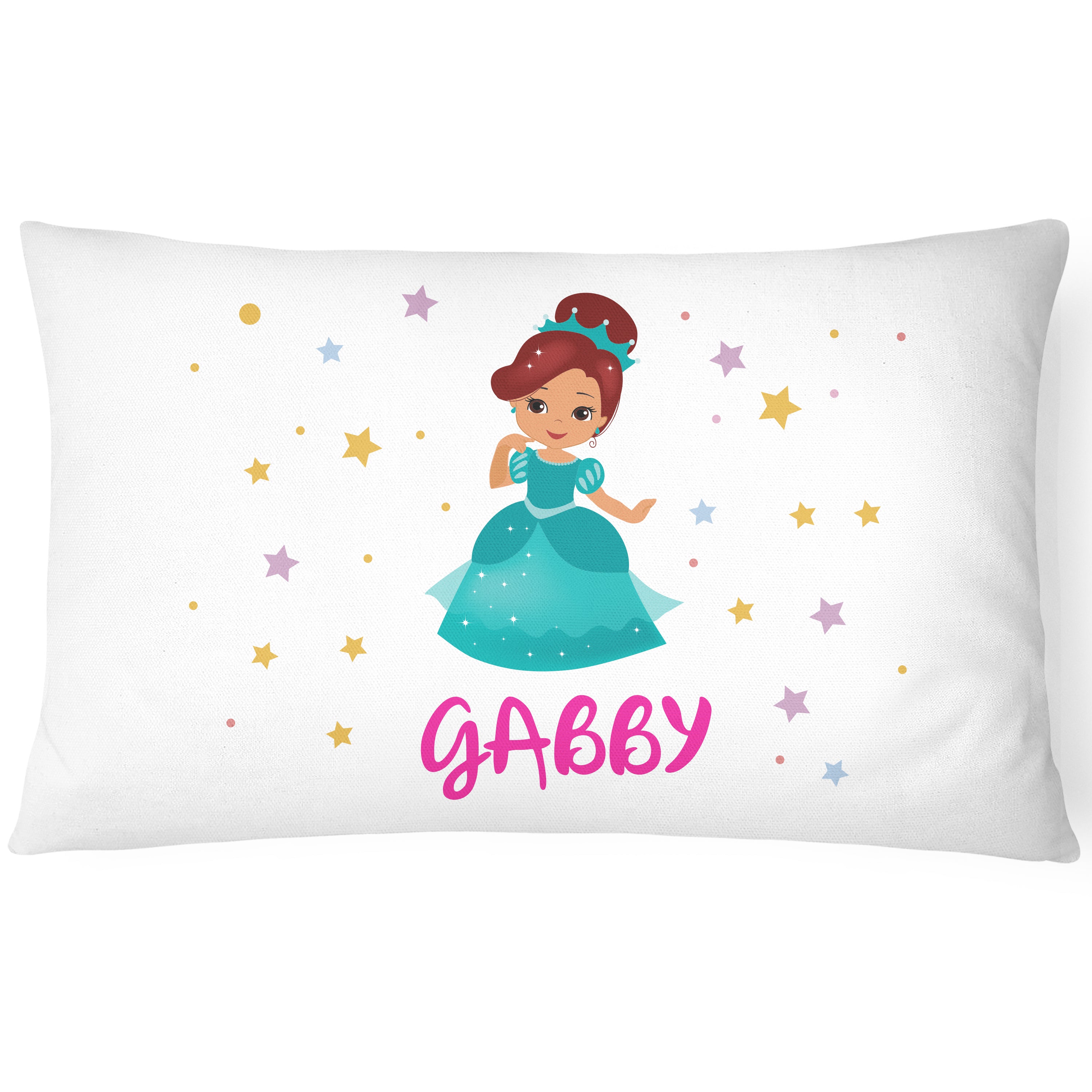 Personalised Princess Pillowcase - Green Dress