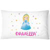 Load image into Gallery viewer, Personalised Princess Pillowcase - Light Blue Dress