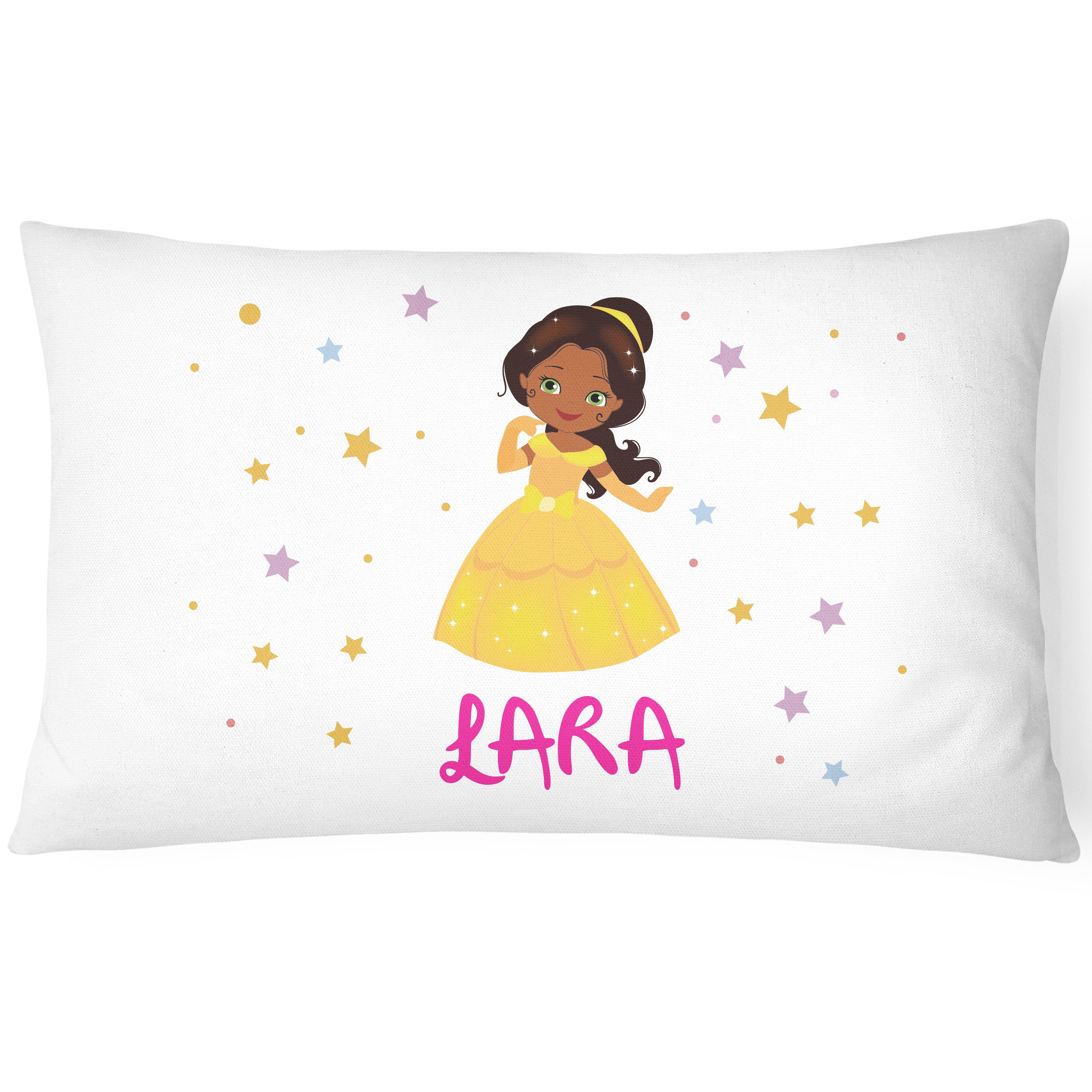 Personalised Princess Pillowcase - Yellow Dress