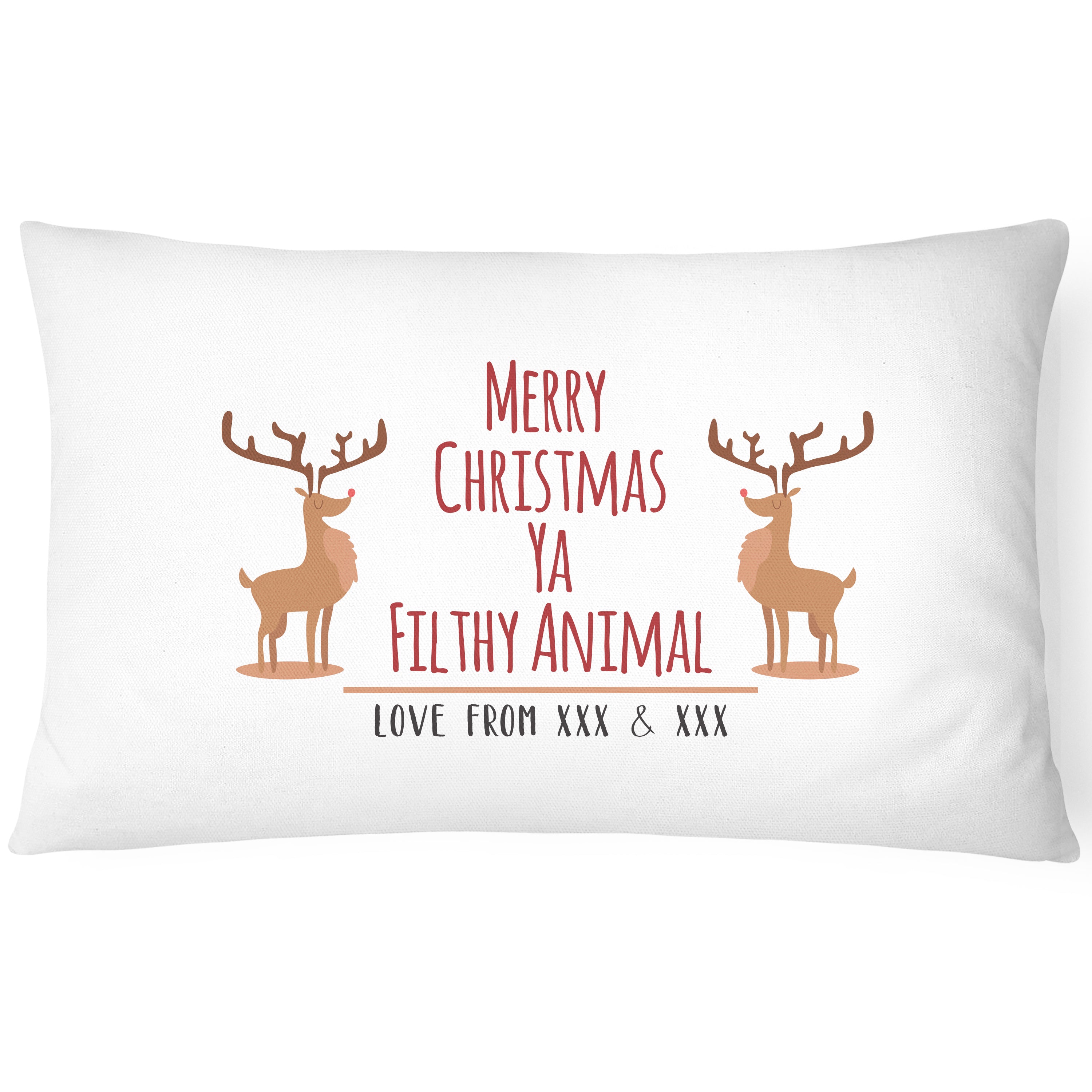 Personalised Christmas Pillowcase - Filthy Animal