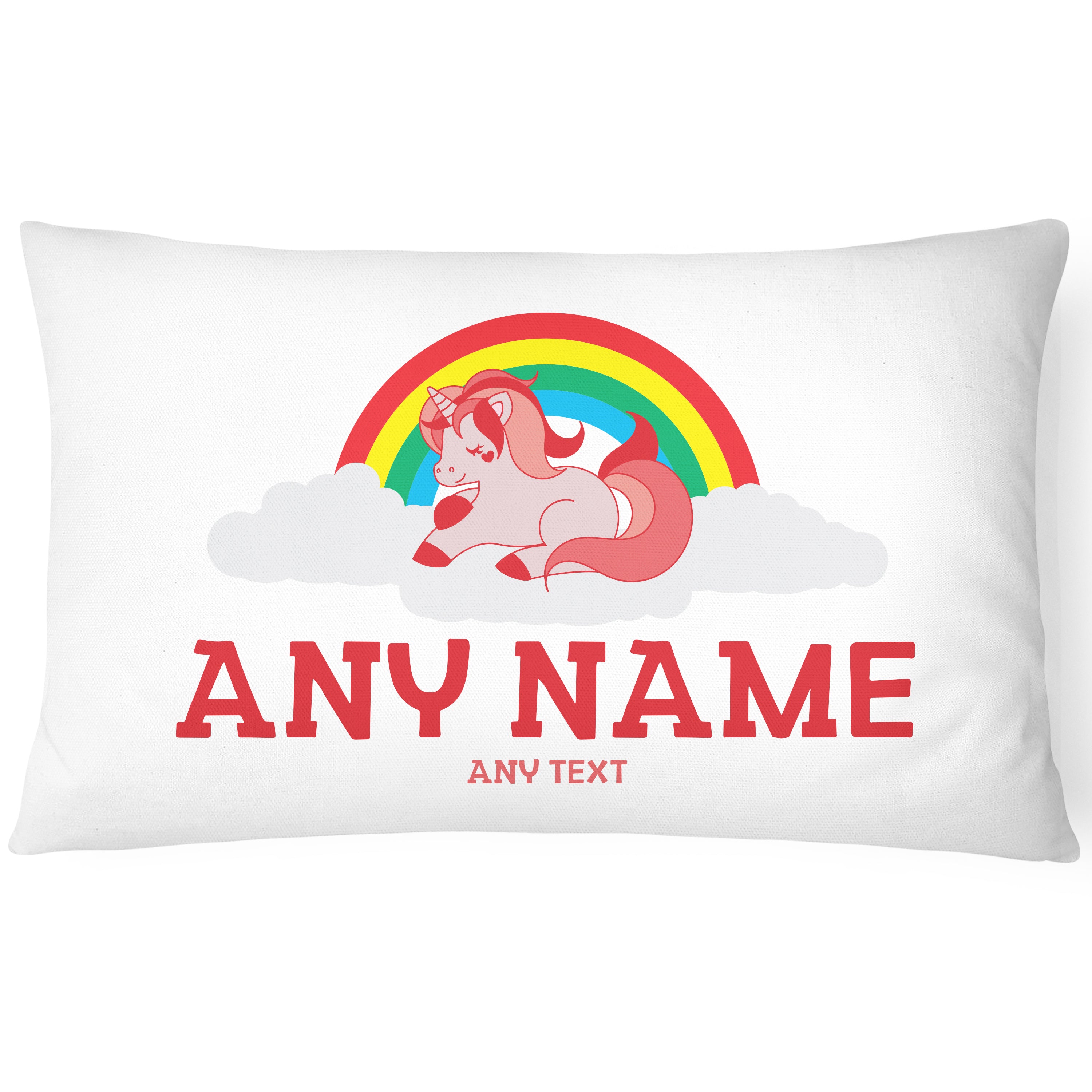 Personalised Childrens Unicorn Pillowcase - Pink