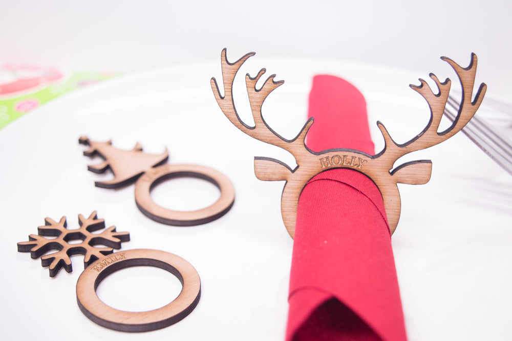 Personalised Christmas Napkin Ring - Pack of Two
