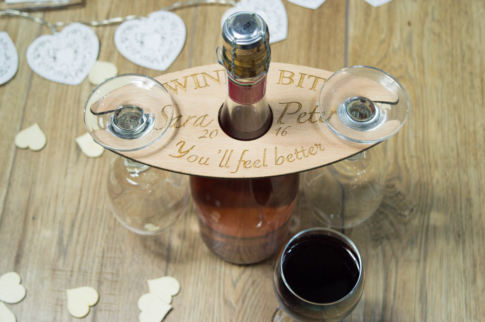 Personalised Wine Butler for two glasses