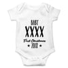Personalised White Baby Body Suit Grow Vest - Christmas