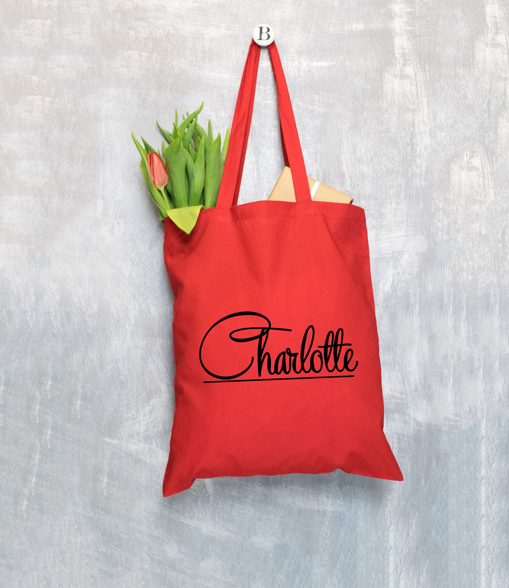 Personalised Tote Bag - Red