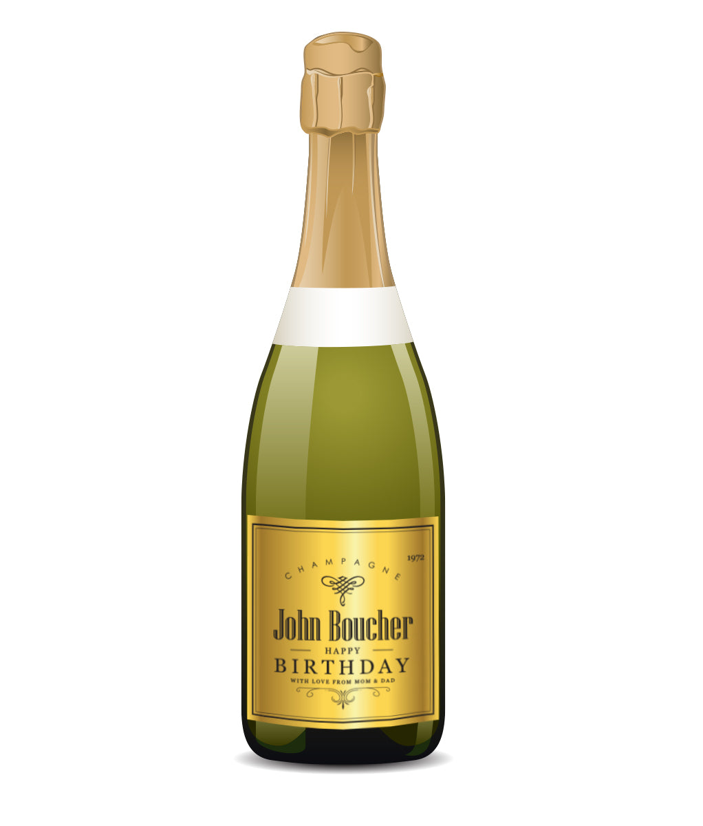 Personalised Champagne Label