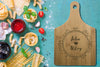 Personalised Bamboo Serving or Cutting Board with handle - Wanna Eat?