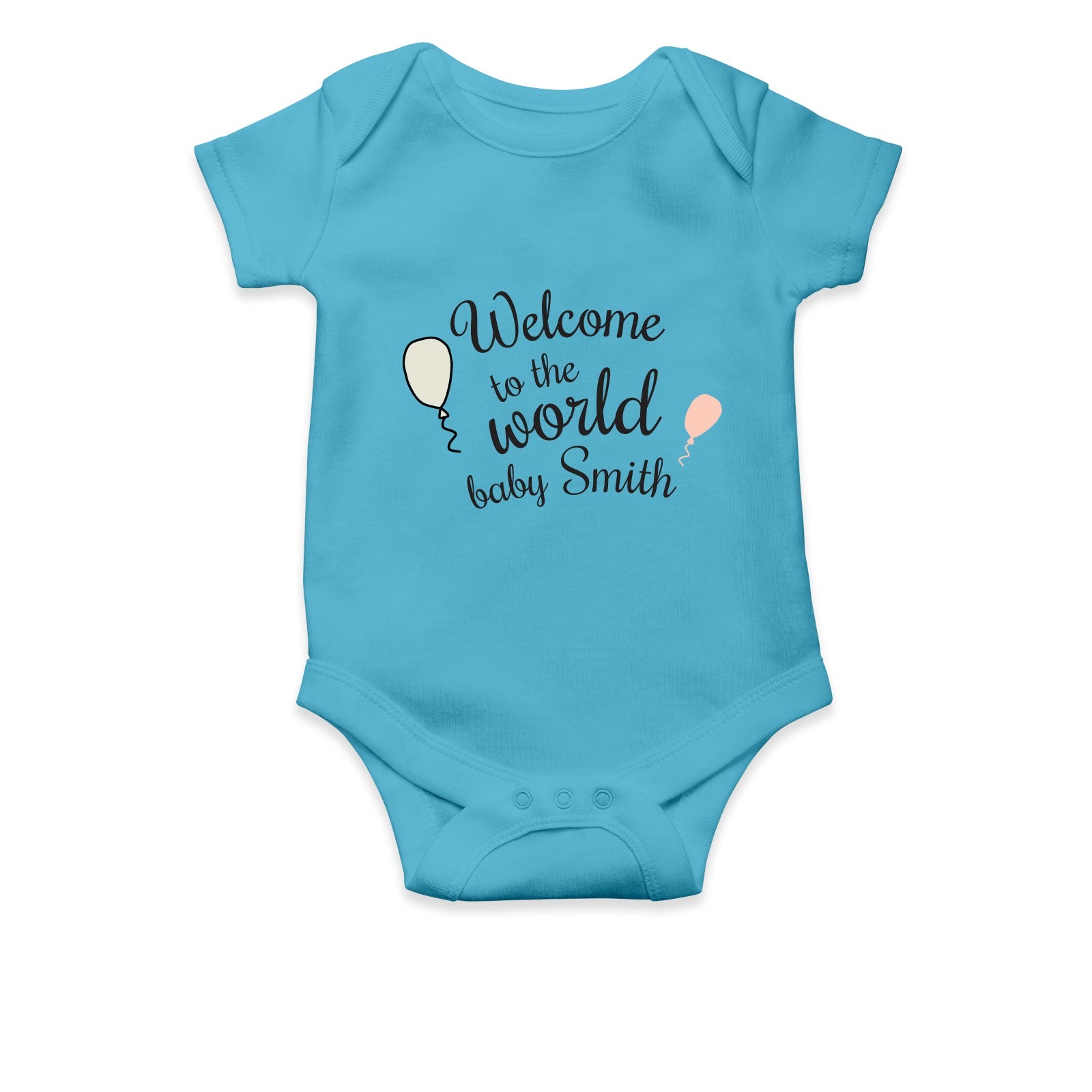 Personalised White Baby Body Suit Grow Vest - Balloons