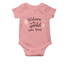 Personalised White Baby Body Suit Grow Vest - Pink Balloons