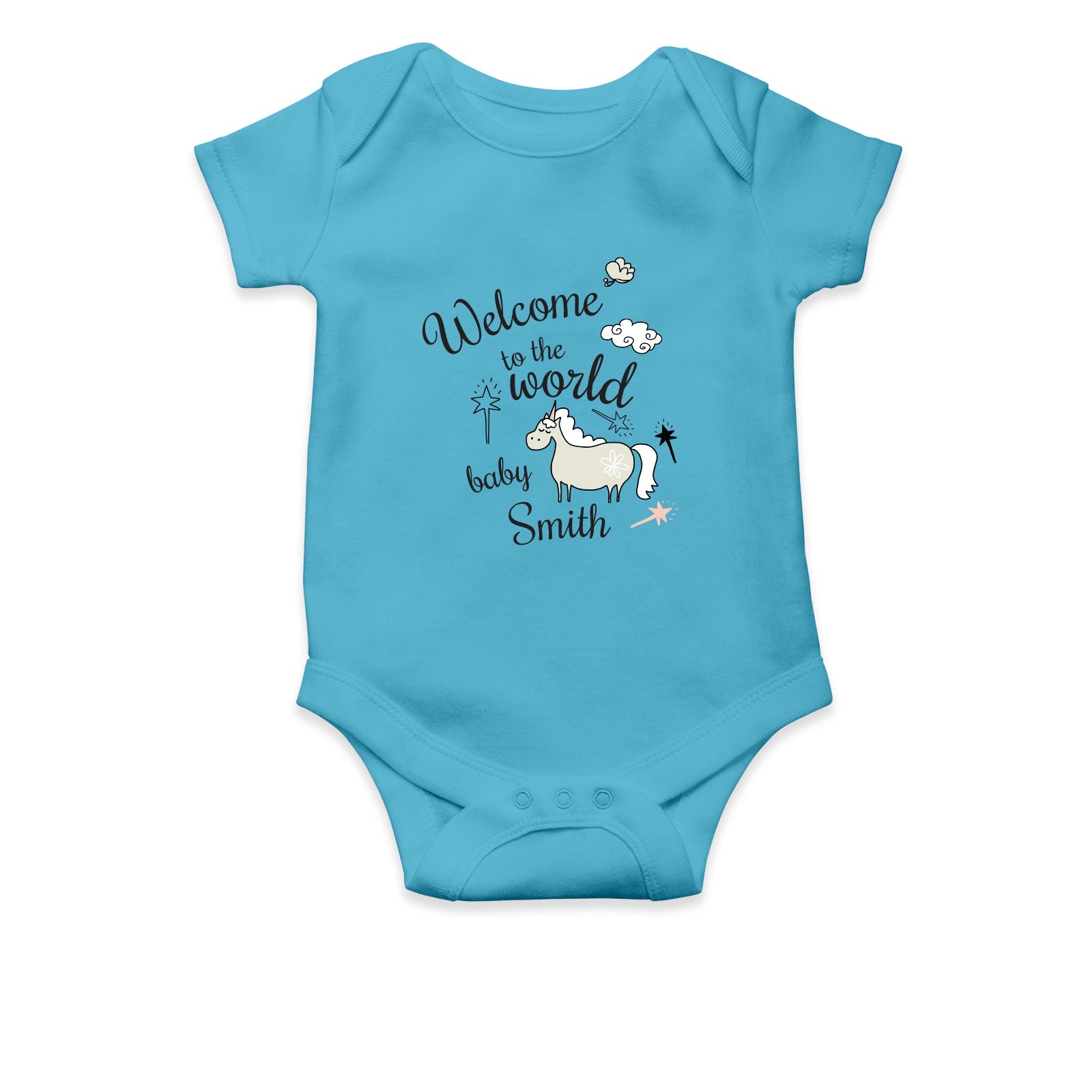 Personalised White Baby Body Suit Grow Vest - Horses