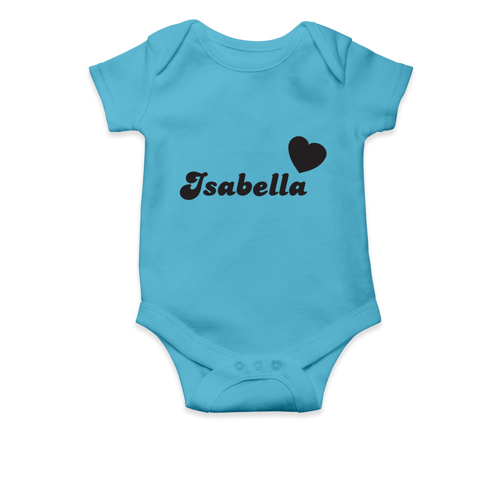Personalised White Baby Body Suit Grow Vest - Hearts
