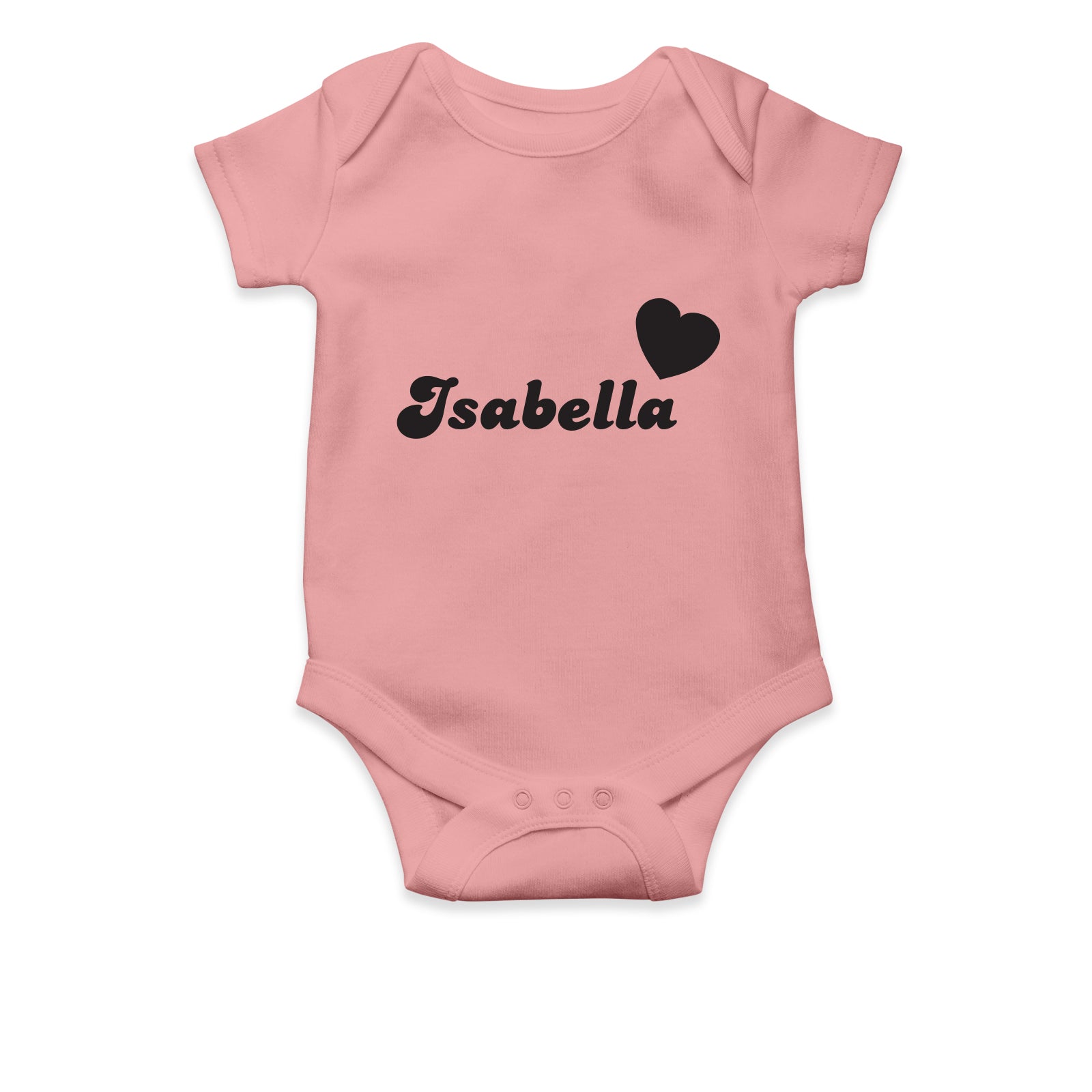 Personalised White Baby Body Suit Grow Vest - Hearts