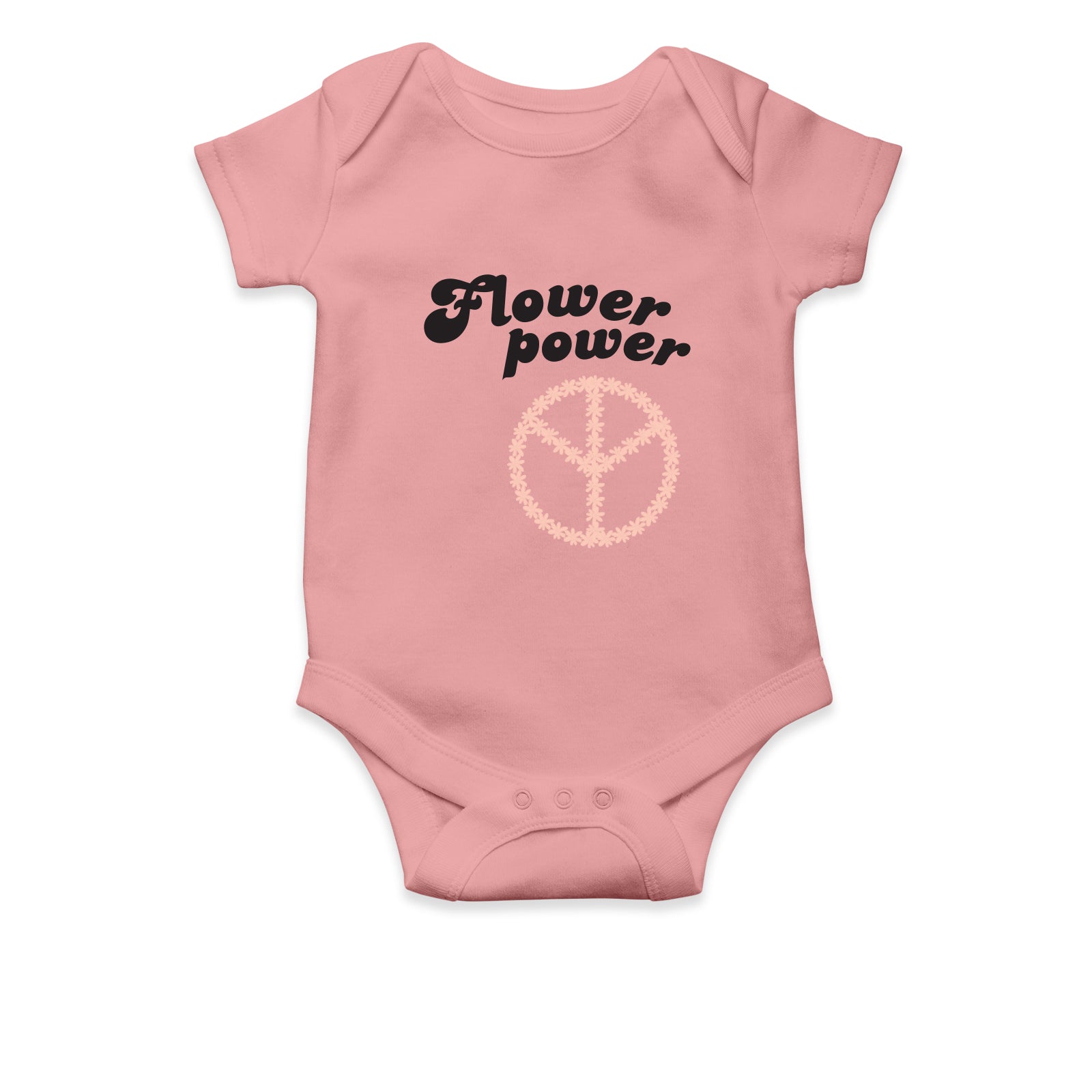 Personalised White Baby Body Suit Grow Vest - Peace Baby