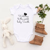 Personalised White Baby Body Suit Grow Vest - Small Cursive