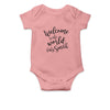 Personalised White Baby Body Suit Grow Vest - Welcome to the World!