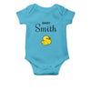 Personalised White Baby Body Suit Grow Vest - Ducky