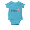 Personalised White Baby Body Suit Grow Vest - Coloured Blocks