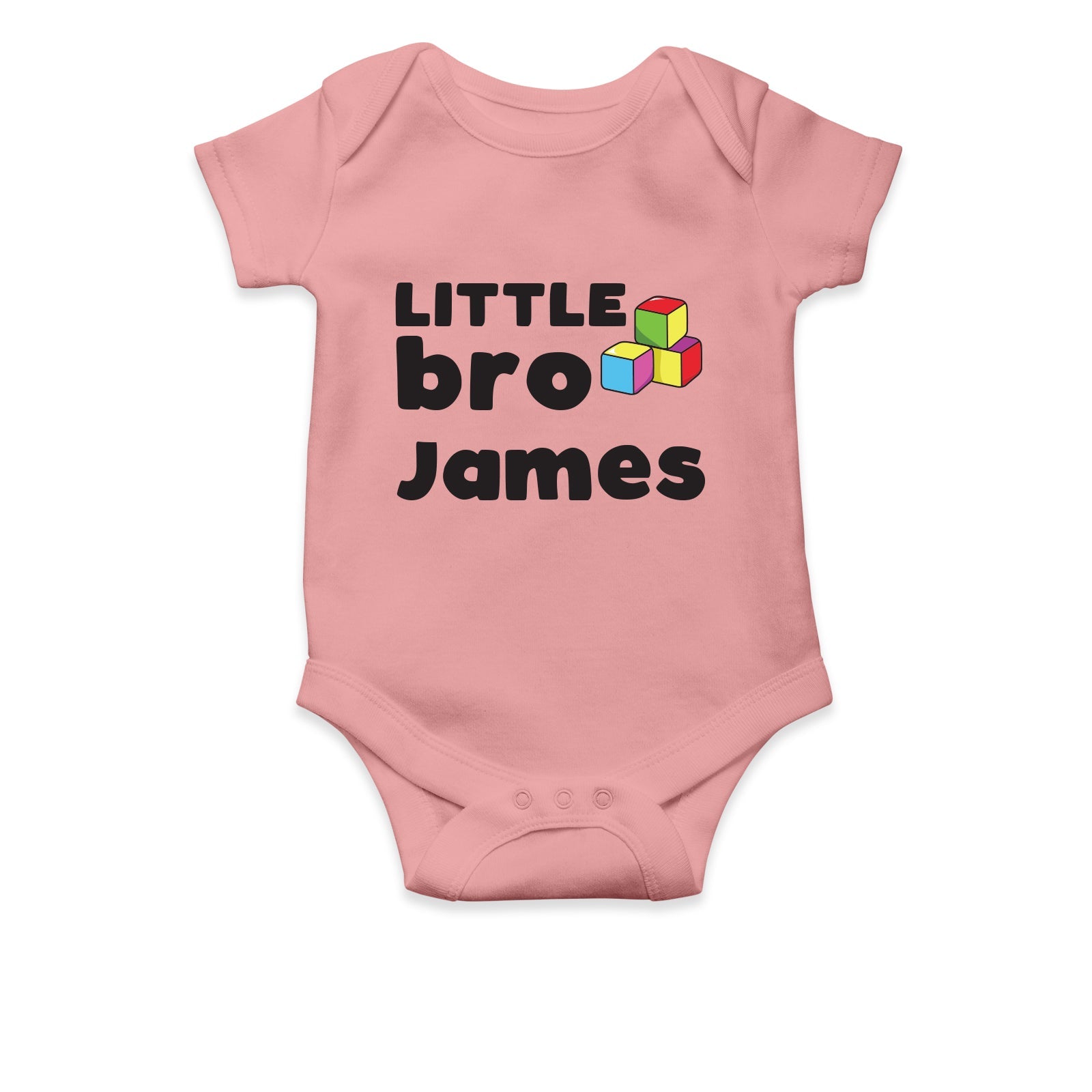 Personalised White Baby Body Suit Grow Vest - Lil Bro