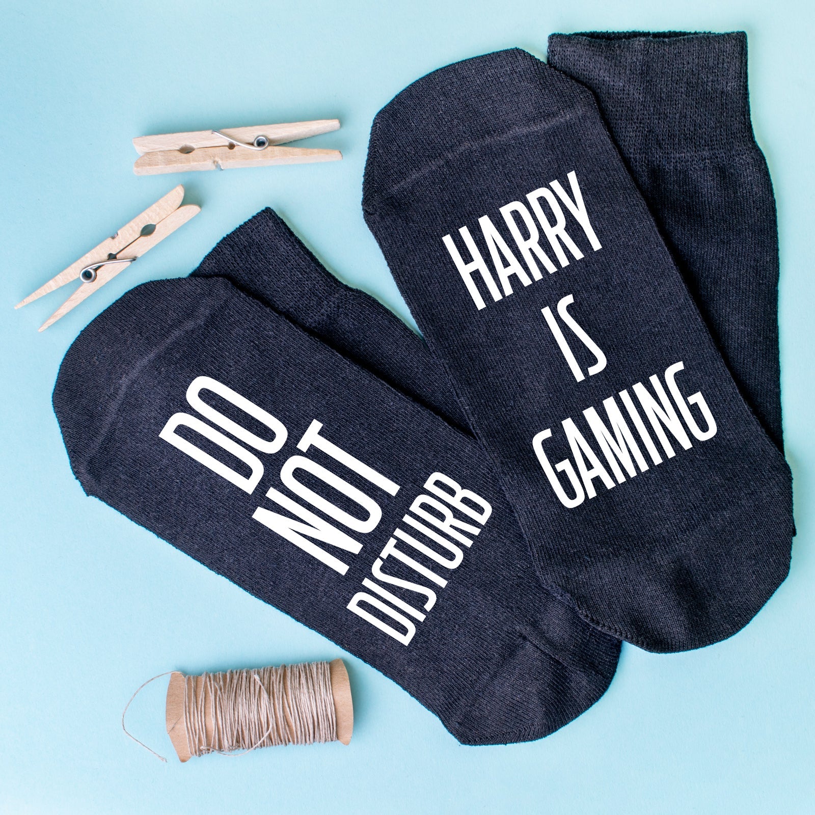 Personalised Socks Gaming Don't disturb