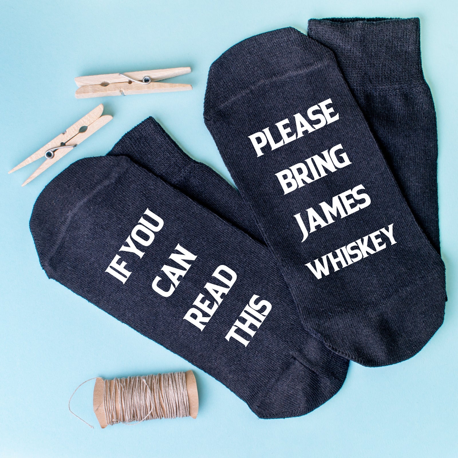 Personalised Socks Bring Whiskey