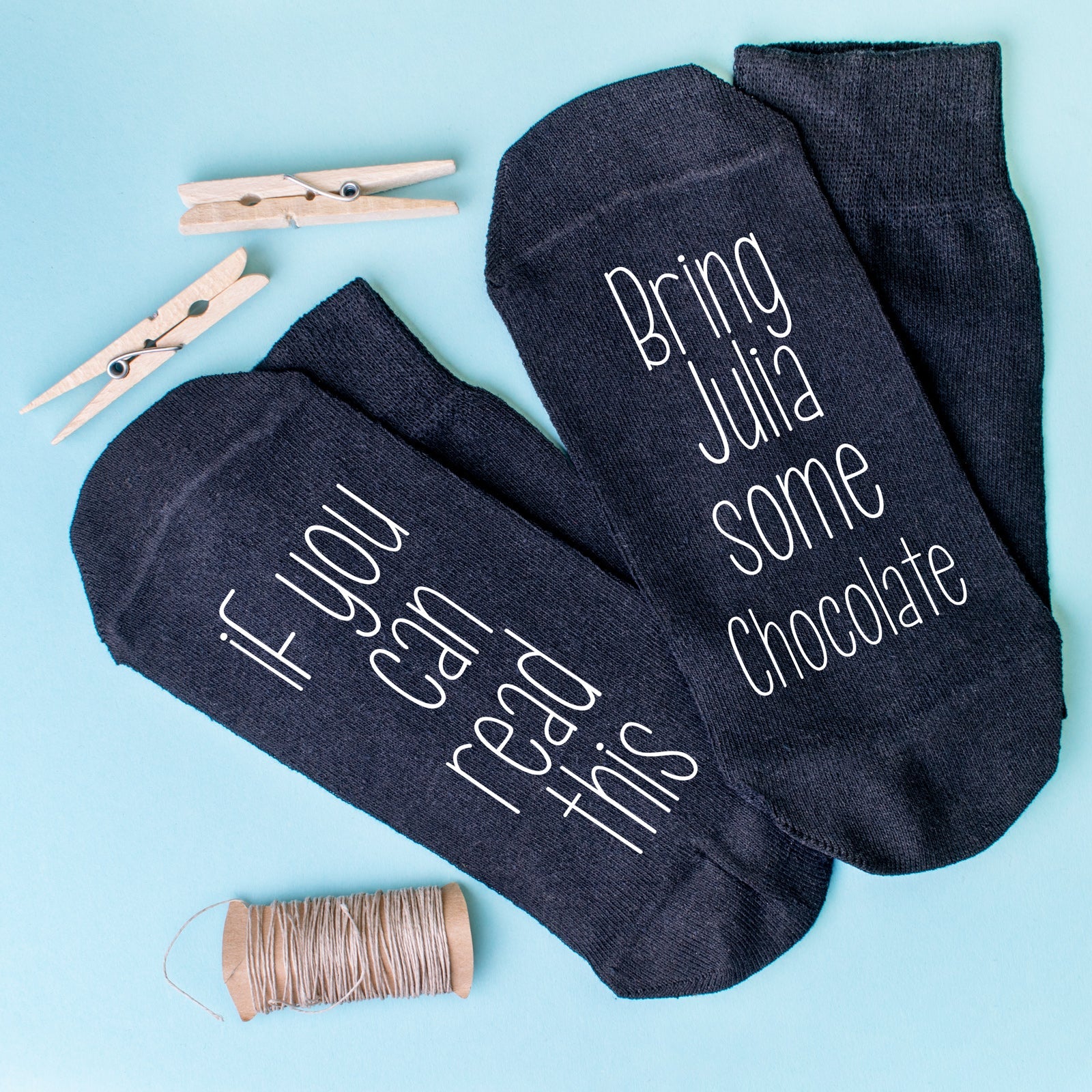 Personalised Socks Bring Chocolate