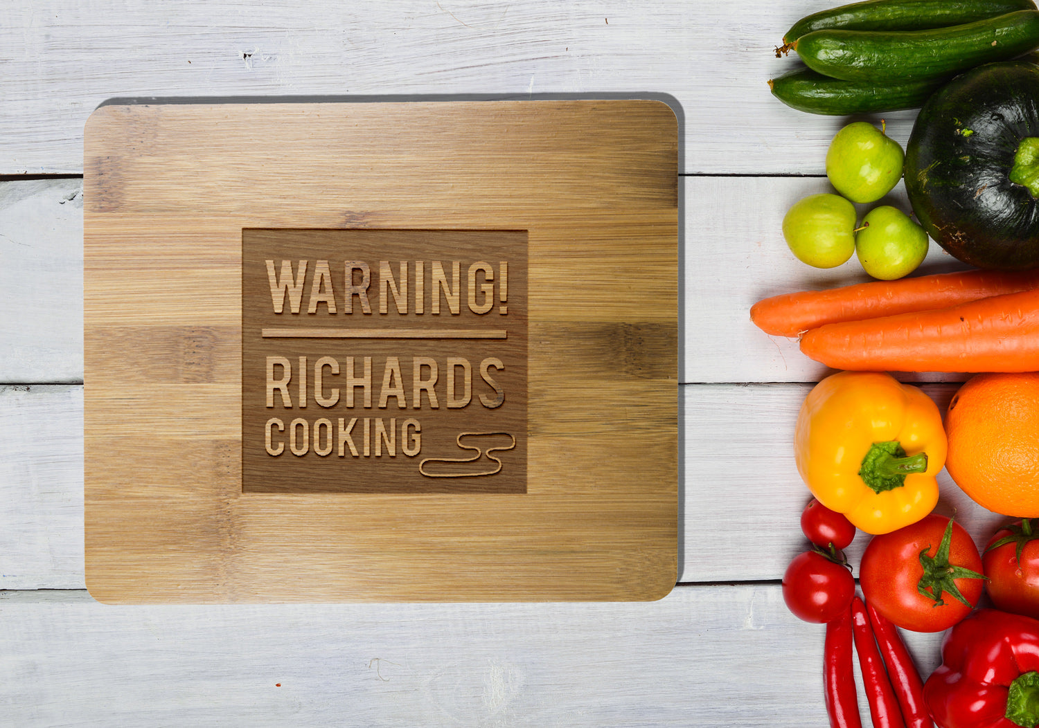 Personalised Bamboo Serving or Cutting Board - Rectangle - Eat Up!
