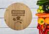 Personalised Bamboo Serving or Cutting Board - Round - Time to Chop!
