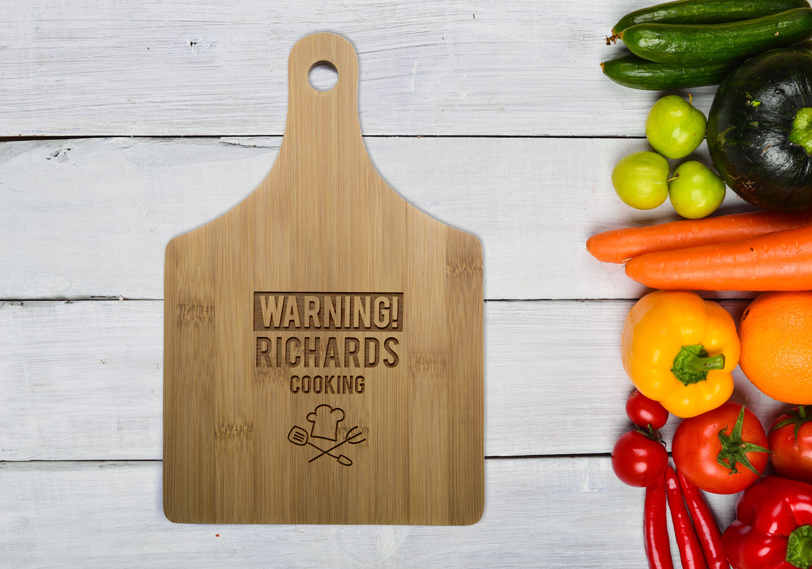 Personalised Bamboo Long Serving or Cutting Board - Perfect Gift - Cooking Storms!