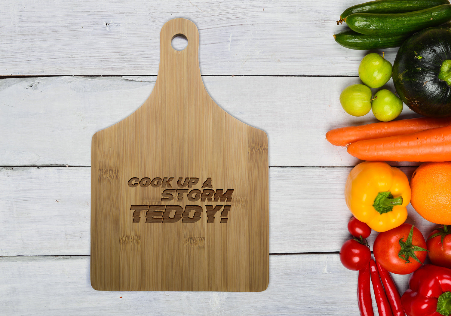 Personalised Bamboo Long Serving or Cutting Board - Perfect Gift - Master of Eating