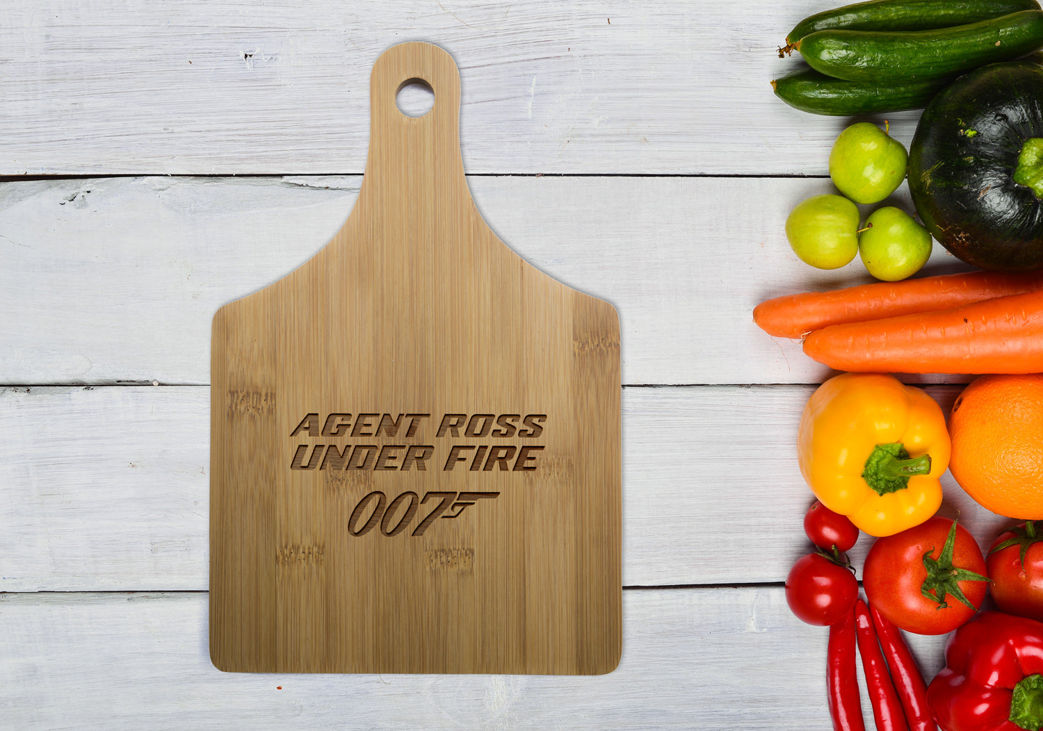 Personalised Bamboo Long Serving or Cutting Board - Perfect Gift - Chef Here!