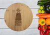 Personalised Bamboo Serving or Cutting Board - Round - The Best Food