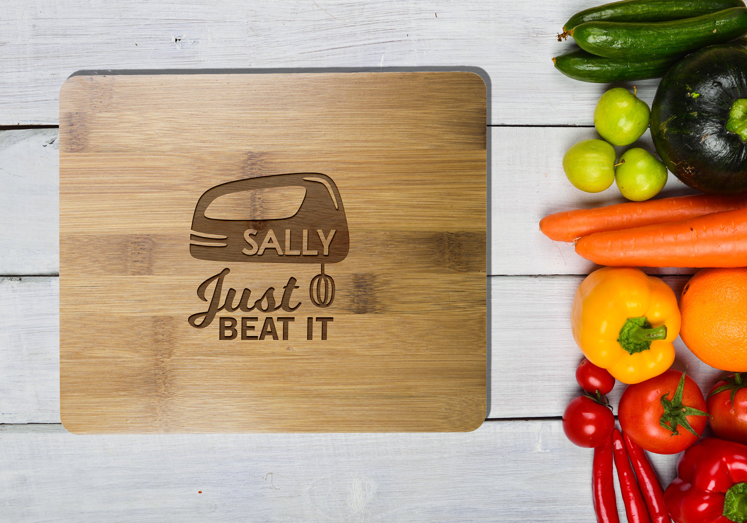 Personalised Bamboo Serving or Cutting Board - Rectangle - Time to Dine!