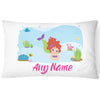 Load image into Gallery viewer, Personalised Mermaid Pillow Case Printed Gift Children Custom Print  - Red Hair