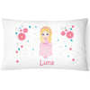 Load image into Gallery viewer, Personalised Princess Pillowcase Children Printed Gift Custom Print - Light Pink