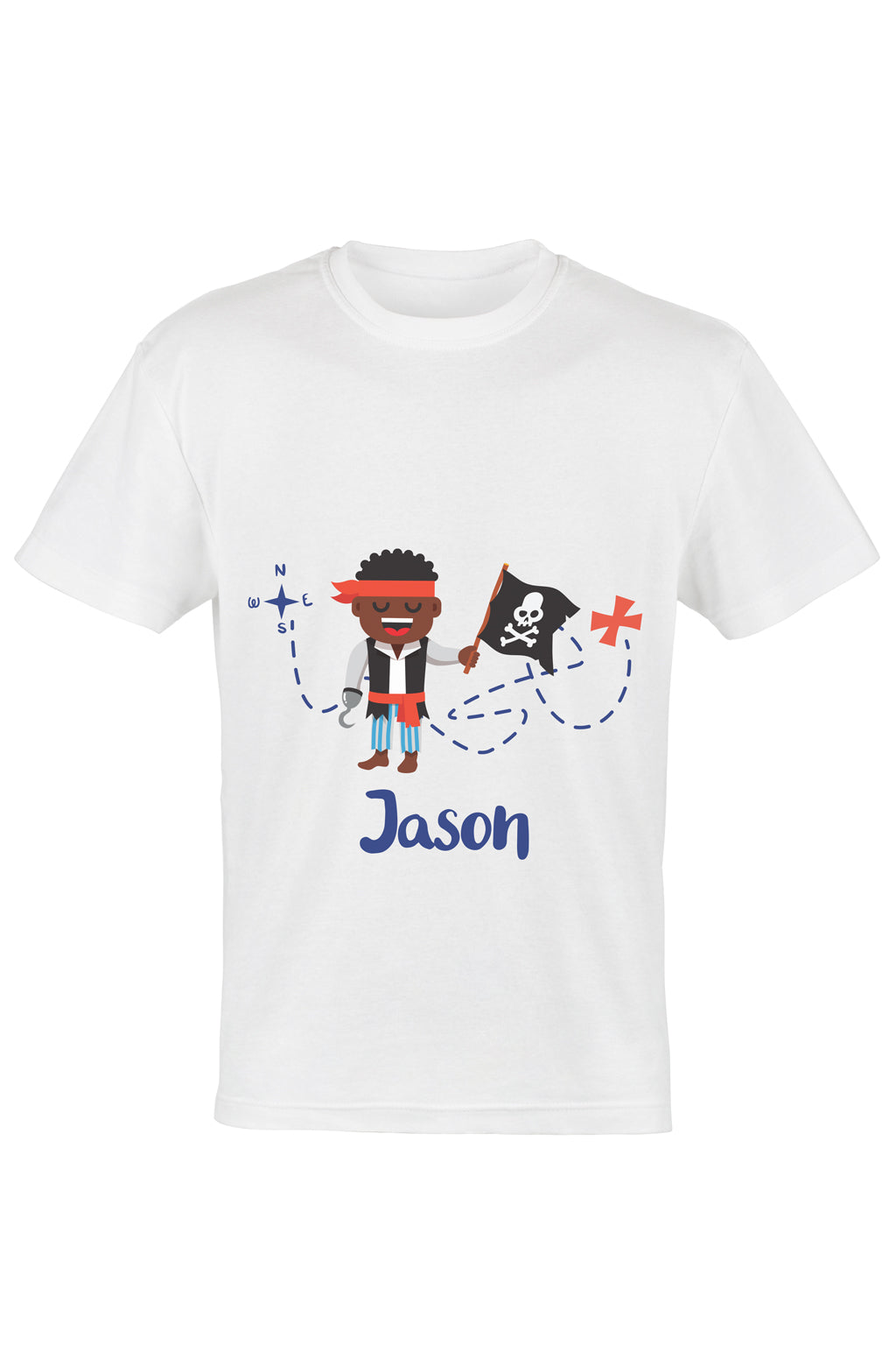 Personalised Pirate T-Shirt - Blue