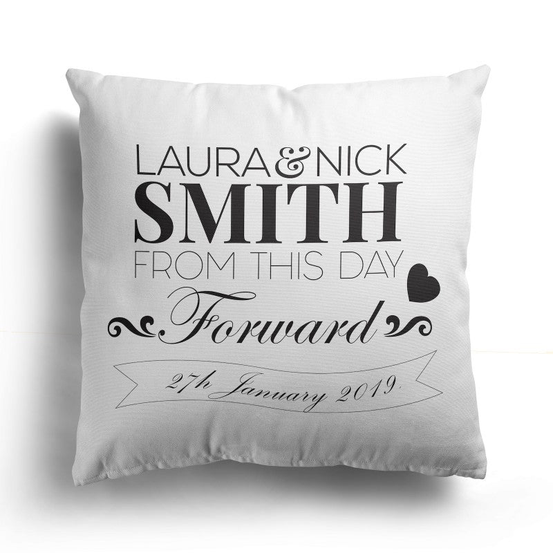Personalised Custom Text  Design Cushion - From This Day - Perfect Gift