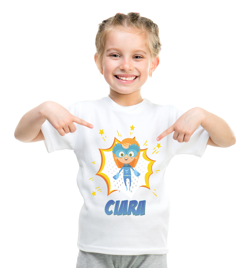 Personalised Superhero T-Shirt - Blue Superhero