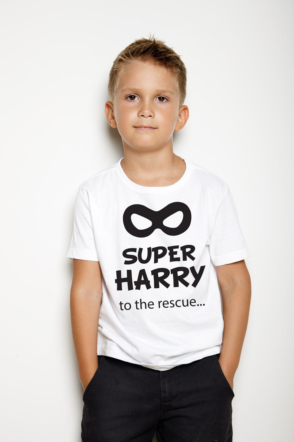 Personalised Superhero Mask T-Shirt - Comfort