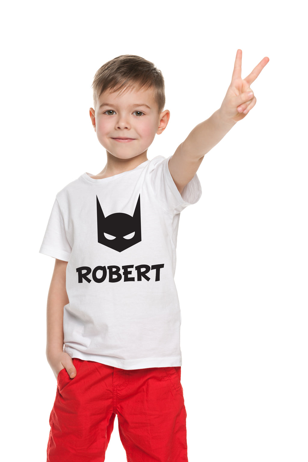 Personalised Superhero Mask T-Shirt - Batman