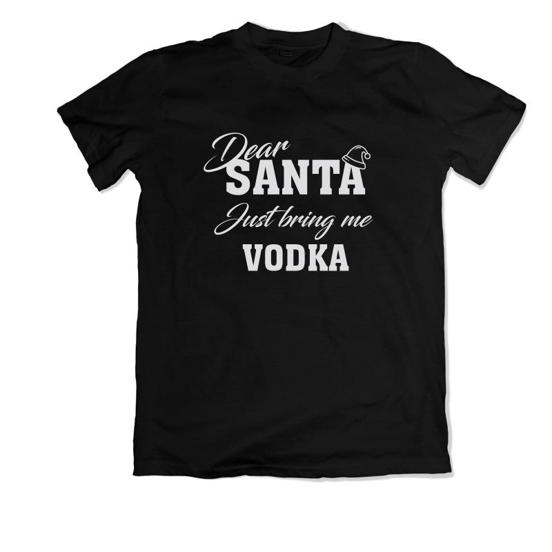 Personalised Funny Christmas T-shirt - Bring Me Vodka