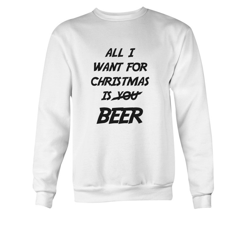 Personalised Funny Christmas Jumper - All I Want is Beer