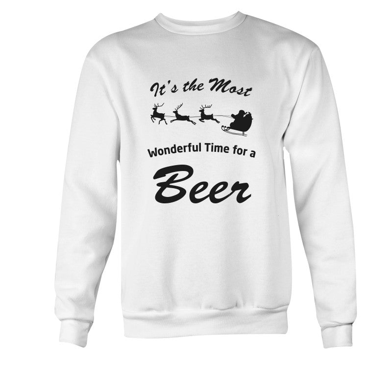 Personalised Funny Christmas Jumper - Wonderful Time for a Beer