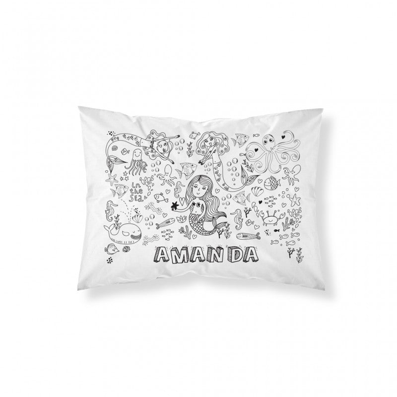 Personalised Colour In Pillowcase  Mermaid Design #D