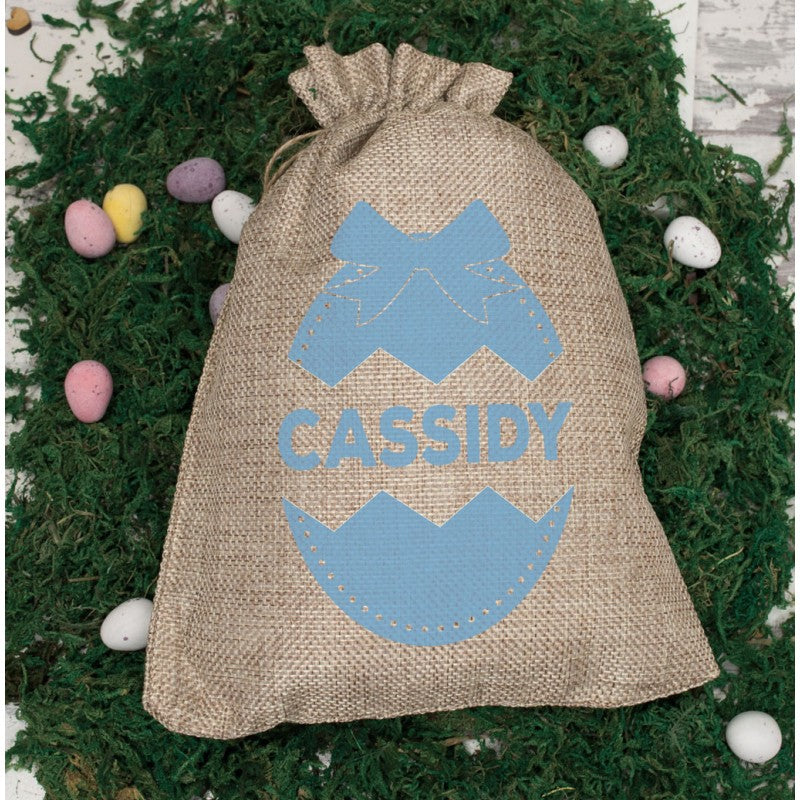 Mini Personalised Easter Sack - Light Blue