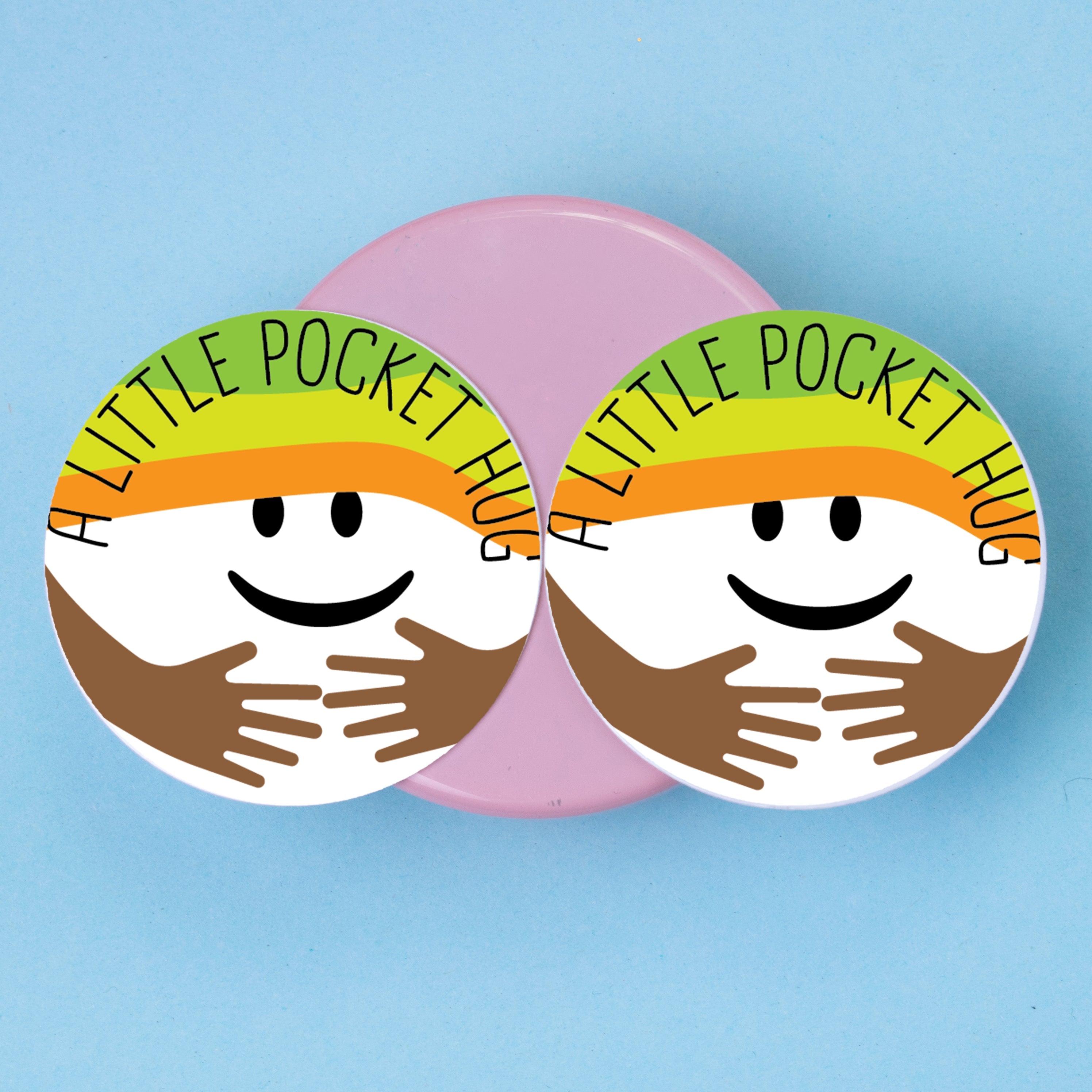 Metal Pocket Hug Tokens - Gift for Her for Him Friends Mum Dad - Double Trouble
